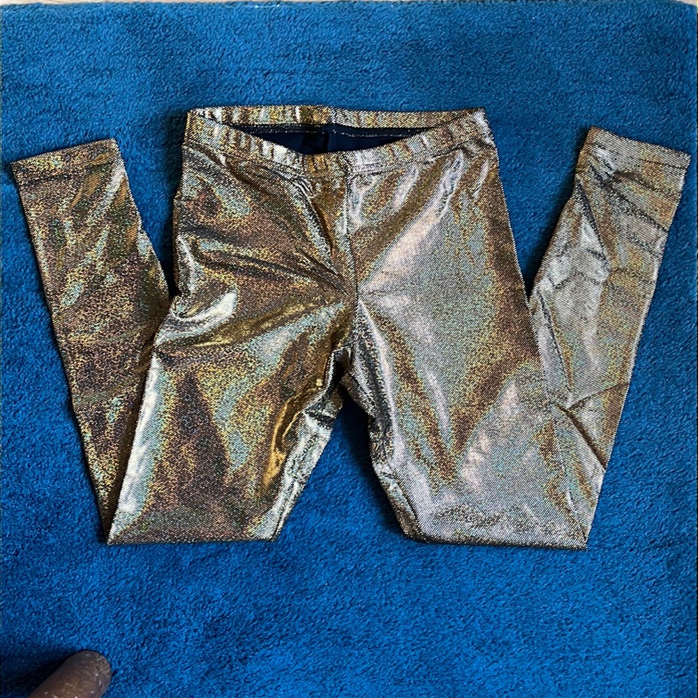 American Apparel Glitter Sparkle Gold Tights size S